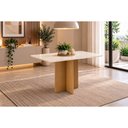 Ver imagem 1 de Mesa Cozinha Lana Canto Curvo c/Vidro 120cm Cinamomo/Of Henn