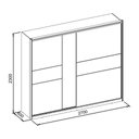 Ver imagem 2 de Guarda Roupa Casal Authentic 2 Portas com Vidro Reflecta Nogueira Nude Demartêz
