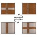 Ver imagem 4 de Guarda Roupa Casal Authentic 2 Portas com Vidro Reflecta Nogueira Nude Demartêz