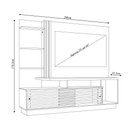 Ver imagem 4 de Home Theater Stall 2 Portas 2 Prateleiras Iluminação Led Mdp até 60 Cinamomo/offwhite G97 - Gran Bel