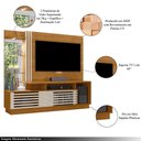 Ver imagem 3 de Home Theater Stall 2 Portas 2 Prateleiras Iluminação Led Mdp até 60 Cinamomo/offwhite G97 - Gran Bel