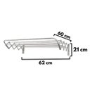 Ver imagem 5 de Varal De Parede Sanfonado Sekafácil Anodização Fosco Pequeno – 21X60X62 Cm