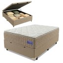 Ver imagem 1 de Cama Box Baú Casal Colchão Ortopédico Magnus Molas Superlastic Pillow Top Hip Sleep
