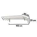 Ver imagem 5 de Varal De Parede Sanfonado Sekafácil Anodização Fosco Grande – 21X60X102 Cm