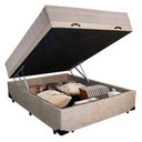 Ver imagem 3 de Cama Box Baú Casal Suede + Colchão Sereneprime Molas Ensacadas 138x188x69 Bege