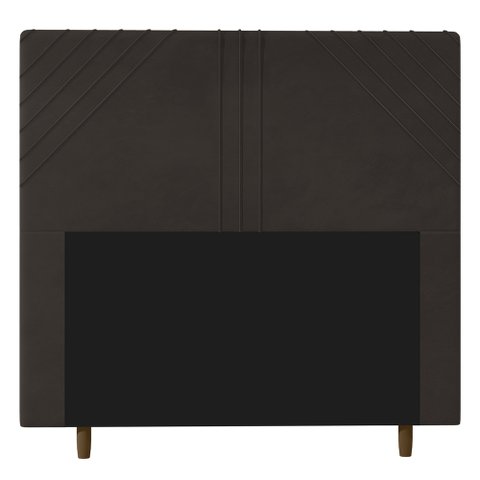 Cabeceira Cama Box Solteiro Lisboa 90cm Veludo Marrom - Abmaza