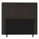Ver imagem 1 de Cabeceira Cama Box Solteiro Lisboa 90cm Veludo Marrom - Abmaza