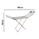 Ver imagem 5 de Varal De Chão Com Abas Sekafácil Pintura Eletrostática Champagne Grande – 113X60X195 Cm