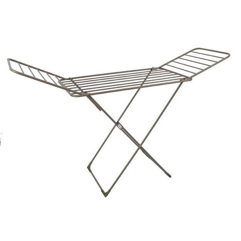 Varal De Chão Com Abas Sekafácil Pintura Eletrostática Champagne Grande – 113X60X195 Cm