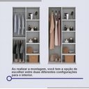 Ver imagem 3 de Guarda Roupa Titanium Ripado com Espelho Branco - D Doro