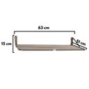 Ver imagem 5 de Varal De Parede Sekafácil Anodização Champagne Pequeno – 15X51X63 Cm