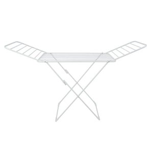 Varal De Chão Com Abas Sekafácil Pintura Eletrostática Branca Grande – 113X60X195 Cm