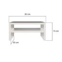 Ver imagem 3 de Base Suporte para Monitor Apoio de Mesa Madeira Branco
