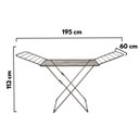 Ver imagem 5 de Varal De Chão Com Abas Sekafácil Anodização Champagne Grande – 113X60X195 Cm