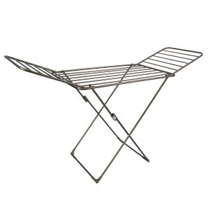 Varal De Chão Com Abas Sekafácil Anodização Champagne Grande – 113X60X195 Cm