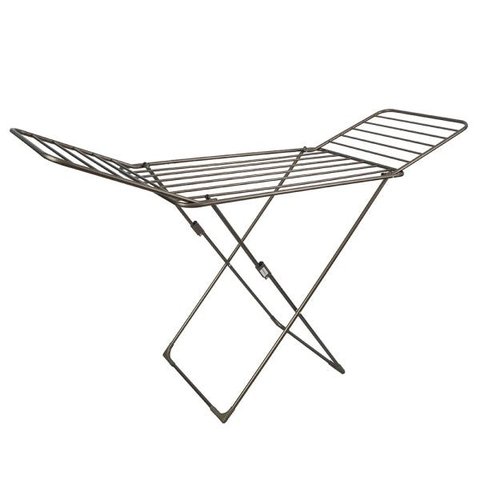 Varal De Chão Com Abas Sekafácil Anodização Champagne Grande – 113X60X195 Cm