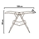 Ver imagem 5 de Varal De Chão Asa Delta Sekafácil Pintura Eletrostática Champagne Pequeno – 99X55X128 Cm
