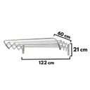 Ver imagem 5 de Varal De Parede Sanfonado Sekafácil Anodização Fosco Família – 21-60-122 Cm