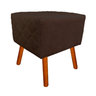 Puff Banqueta Decorativo Estofado para Salão de Beleza Isabella Corano Marrom - 3