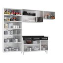 Ver imagem 3 de Armário de Cozinha Modulada Compacta de Aço 245cm com Balcão Multimóveis Cr20526 Branco/preto