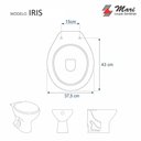 Ver imagem 3 de Assento Sanitário Polipropileno Iris Branco para Vaso Mari