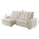 Ver imagem 2 de Sofá Victory Linho 02 Módulos de 120cm B25cm Meu Sofá Online A302 Linho Branco