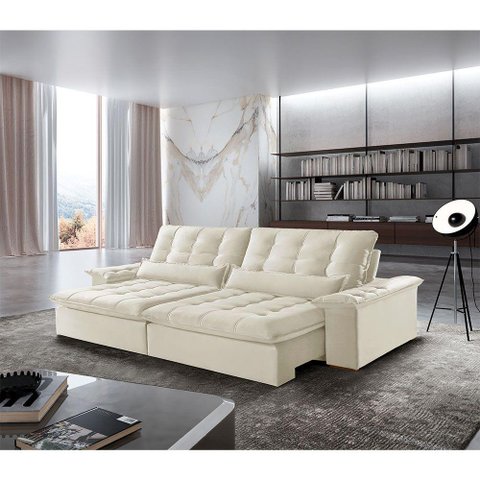 Sofá Victory Linho 02 Módulos de 120cm B25cm Meu Sofá Online A302 Linho Branco