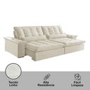 Ver imagem 7 de Sofá Victory Linho 02 Módulos de 120cm B25cm Meu Sofá Online A302 Linho Branco