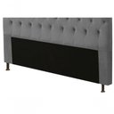 Ver imagem 2 de Cabeceira Cama Box Casal Queen 160cm Cristal Veludo - Js Móveis Cinza