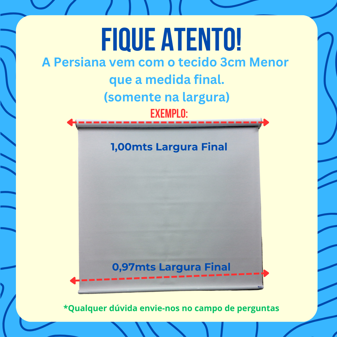 Cortina Persiana Blackout Com Bando Largura 1,20 x  1,20 Altura Para Deixar o Ambiente 100% Escuro - 4