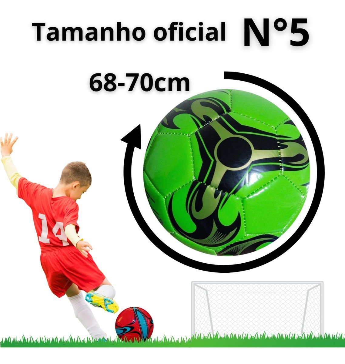 Kit 5 Bolas Futebol de Campo Tamanho 5 Sintético Variadas - 6