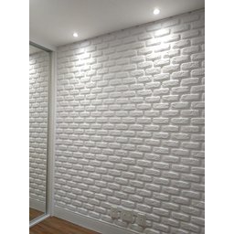 Placas Decorativas 3d Poliestireno Tijolinho Encaixe M² - 3