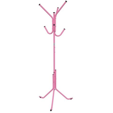 Cabideiro De Chão Pintura Eletrostática Rosa Grande – 67X175 Cm