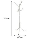 Ver imagem 6 de Cabideiro De Chão Pintura Eletrostática Branca Brilhante Grande – 67X175 Cm