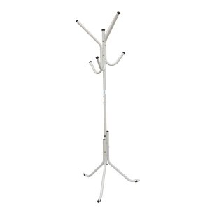 Cabideiro De Chão Pintura Eletrostática Branca Brilhante Grande – 67X175 Cm