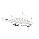 Ver imagem 5 de Varal De Teto Sekafácil Pintura Eletrostática Branca Médio – 60X120 Cm