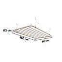 Ver imagem 5 de Varal De Teto Sekafácil Pintura Eletrostática Champagne Grande – 60X140 Cm