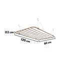 Ver imagem 5 de Varal De Teto Sekafácil Pintura Eletrostática Champagne Médio – 60X120 Cm