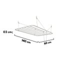 Ver imagem 5 de Varal De Teto Sekafácil Pintura Eletrostática Branca Grande – 60X140 Cm