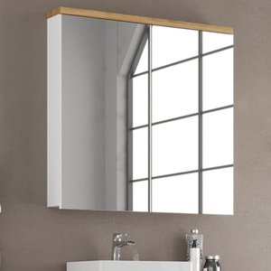 Armário Espelheira de Banheiro 90cm 02 Portas Ref 920 Cewal - Itapuã/branco