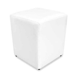 Puf Pufe Puff Pufes Pufs Dado Bel Decorativo Quadrado Corano Branco Sala de Estar Recepção Quarto - 1