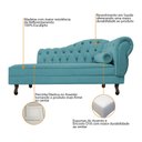 Ver imagem 6 de Kit Diva Recamier Juliana 160cm Lado Esquerdo e 01 Poltrona Classic Suede Azul Turquesa - Amarena Mó