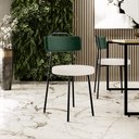 Ver imagem 2 de Kit 08 Cadeiras Decorativa Estofada Sala De Jantar Barcelona L02 Facto Verde Musgo Linho Cru - Lyam