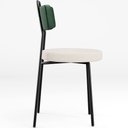 Ver imagem 7 de Kit 08 Cadeiras Decorativa Estofada Sala De Jantar Barcelona L02 Facto Verde Musgo Linho Cru - Lyam