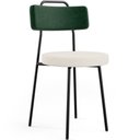 Ver imagem 3 de Kit 08 Cadeiras Decorativa Estofada Sala De Jantar Barcelona L02 Facto Verde Musgo Linho Cru - Lyam
