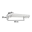 Ver imagem 5 de Varal De Parede Sanfonado Sekafácil Pintura Eletrostática Alumínio Pequeno – 21X60X62 Cm