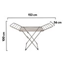 Ver imagem 5 de Varal De Chão Com Abas Sekafácil Anodização Champagne Pequeno – 100X56X153 Cm