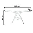 Ver imagem 5 de Varal De Chão Asa Delta Sekafácil Pintura Eletrostática Branca Grande - 110X60X203 Cm