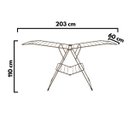 Ver imagem 5 de Varal De Chão Asa Delta Sekafácil Pintura Eletrostática Champagne Grande – 110X60X203 Cm