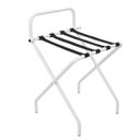 Ver imagem 2 de Suporte Para Mala Sekafácil Pintura Eletrostática Branca Tira em Nylon Preta Com Encosto -